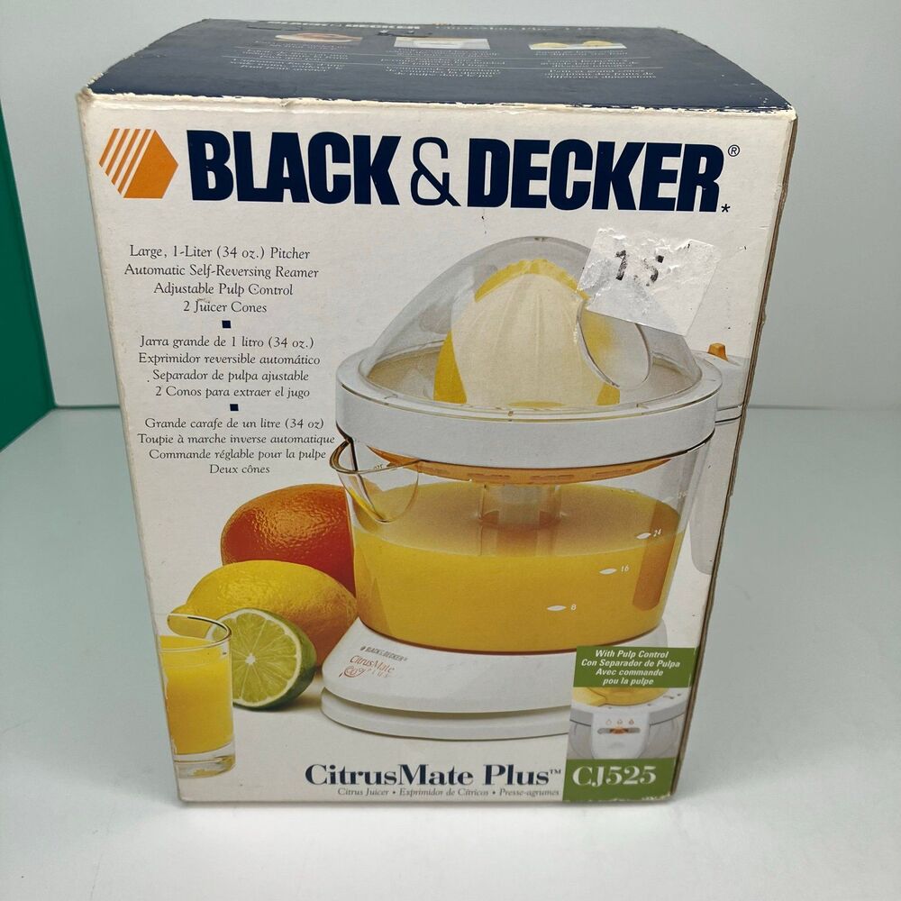 Black & Decker Citrus Mate Plus 32OZ Orange Juicer w/ Pulp Strainer CJ525 New